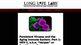 What Longlifelabs.com website looked like in 2018 (5 years ago)