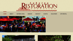 What Lahainarestoration.org website looked like in 2018 (5 years ago)