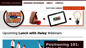 What Lunchwithhaley.com website looked like in 2018 (5 years ago)