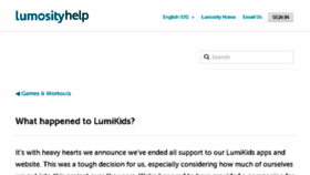 What Lumikids.com website looked like in 2018 (5 years ago)