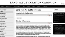 What Landvaluetax.org website looked like in 2018 (5 years ago)