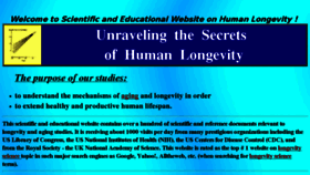 What Longevity-science.org website looked like in 2018 (7 years ago)