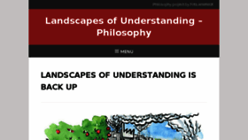 What Landscapesofunderstanding.com website looked like in 2018 (5 years ago)