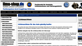 What Lichtmaschinen.com website looked like in 2018 (5 years ago)