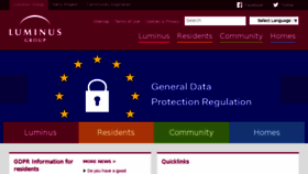 What Luminus.org.uk website looked like in 2018 (6 years ago)