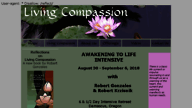 What Living-compassion.org website looked like in 2018 (5 years ago)