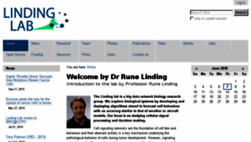What Lindinglab.org website looked like in 2018 (5 years ago)