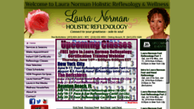 What Lauranorman.com website looked like in 2018 (5 years ago)