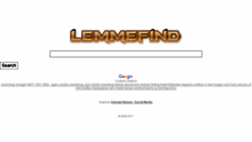 What Lemmefind.com website looked like in 2018 (5 years ago)