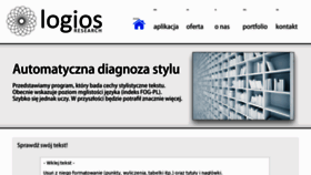 What Logios.pl website looked like in 2018 (5 years ago)