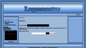 What Lagmonster.org website looked like in 2018 (5 years ago)