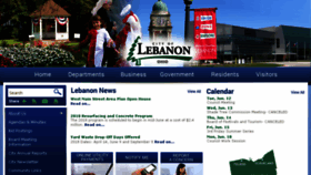 What Lebanonohio.gov website looked like in 2018 (5 years ago)