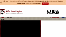 What Learningeffortlessenglish.com website looked like in 2018 (5 years ago)