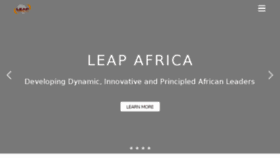 What Leapafrica.org website looked like in 2018 (5 years ago)