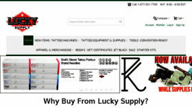 What Luckysupply.com website looked like in 2018 (5 years ago)
