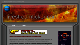 What Livestreamticker.com website looked like in 2018 (5 years ago)