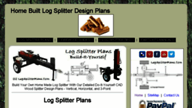 What Logsplitterplans.com website looked like in 2018 (5 years ago)