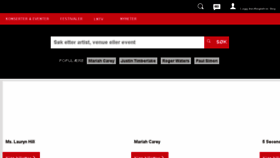What Livenation.no website looked like in 2018 (5 years ago)