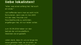 What Lokalisten.de website looked like in 2018 (5 years ago)