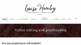 What Louiseharnbyproofreader.com website looked like in 2018 (7 years ago)