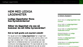 What Ledigalagenheter.nu website looked like in 2018 (5 years ago)