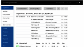 What Liga-statistik.de website looked like in 2018 (5 years ago)
