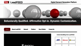 What Leadfeed.com website looked like in 2018 (5 years ago)