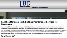 What Lbdcontractors.com website looked like in 2018 (5 years ago)