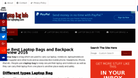 What Laptopbaginfo.com website looked like in 2018 (5 years ago)