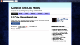 What Liriklaguminang.blogspot.com website looked like in 2018 (5 years ago)