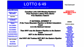 What Lotto649stats.com website looked like in 2018 (5 years ago)
