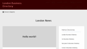 What Londonbusinessdirectory.org.uk website looked like in 2018 (5 years ago)
