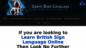 What Learnsignlanguage.co.uk website looked like in 2018 (5 years ago)