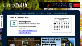 What Livingfaith.com website looked like in 2018 (5 years ago)
