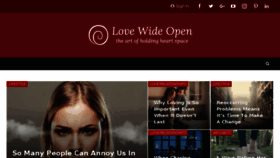What Lovewideopen.com website looked like in 2018 (5 years ago)