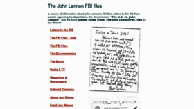 What Lennonfbifiles.com website looked like in 2018 (5 years ago)