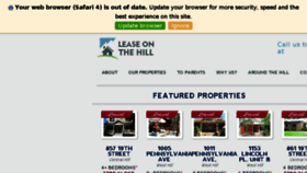 What Leaseonthehill.com website looked like in 2018 (5 years ago)
