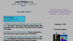 What Lee-phillips.org website looked like in 2018 (5 years ago)