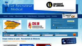 What Lerecruteurmedical.com website looked like in 2018 (5 years ago)