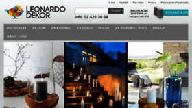 What Leonardo-dekor.si website looked like in 2018 (5 years ago)