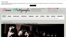 What Lunafotografos.com website looked like in 2018 (5 years ago)