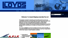 What Lloydsshipping.com.au website looked like in 2018 (5 years ago)