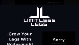 What Limitlesslegs.com website looked like in 2018 (5 years ago)