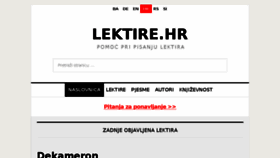 What Lektire.hr website looked like in 2018 (5 years ago)