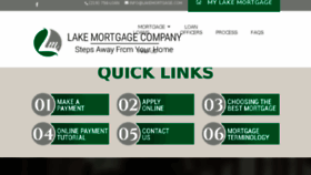 What Lakemortgage.com website looked like in 2018 (5 years ago)