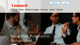 What Lennard.com website looked like in 2018 (5 years ago)