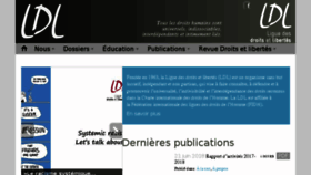 What Liguedesdroits.ca website looked like in 2018 (5 years ago)