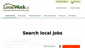 What Localwork.ca website looked like in 2018 (5 years ago)