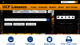 What Library.ucf.edu website looked like in 2018 (5 years ago)