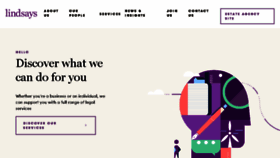 What Lindsays.co.uk website looked like in 2018 (5 years ago)